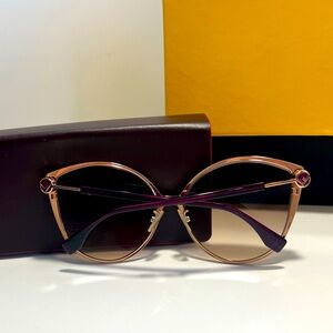 Fendi Sunglasses FF 0395/F/S DDB HA Gold / Copper Frame | Brown Gradient Lens